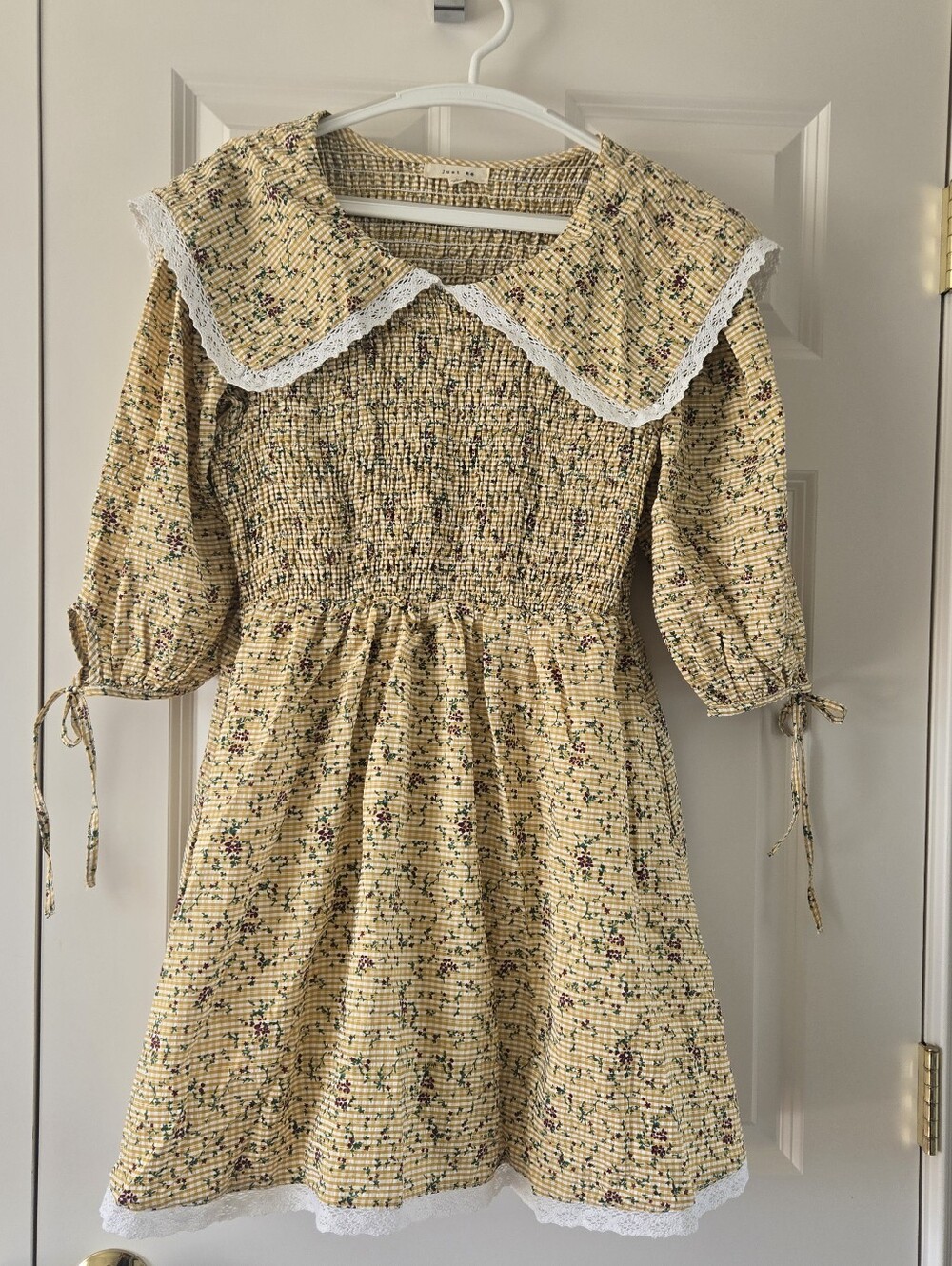 Just Me Smocked Bodice Mini Dress